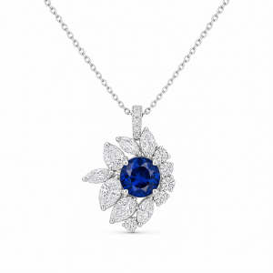 18K Sapphire Velvet Pendant